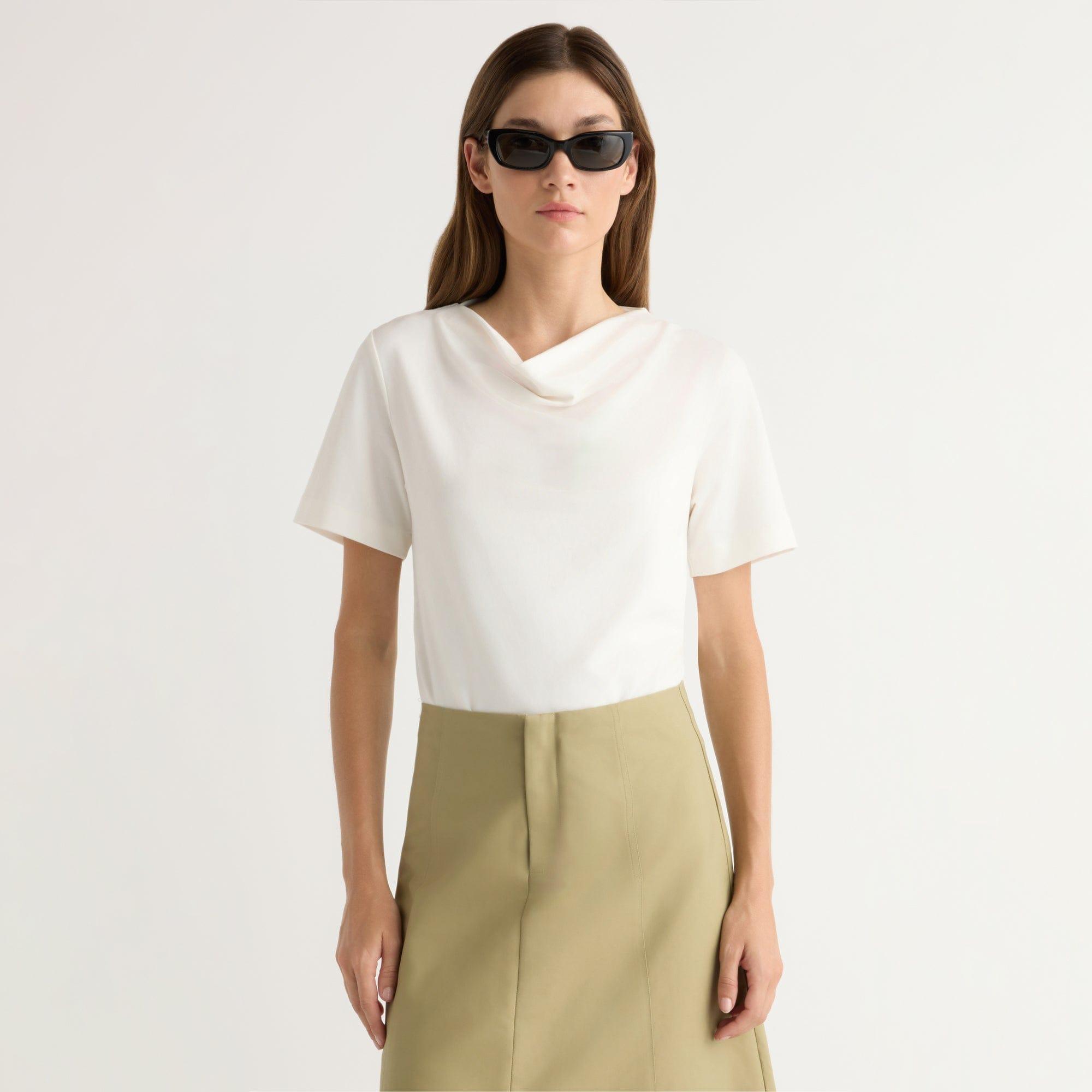 Kendra Organic Cotton Cowl-Neck Tee Product Image