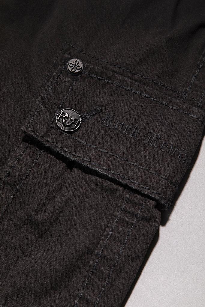 Black Cargo Shorts Male Product Image