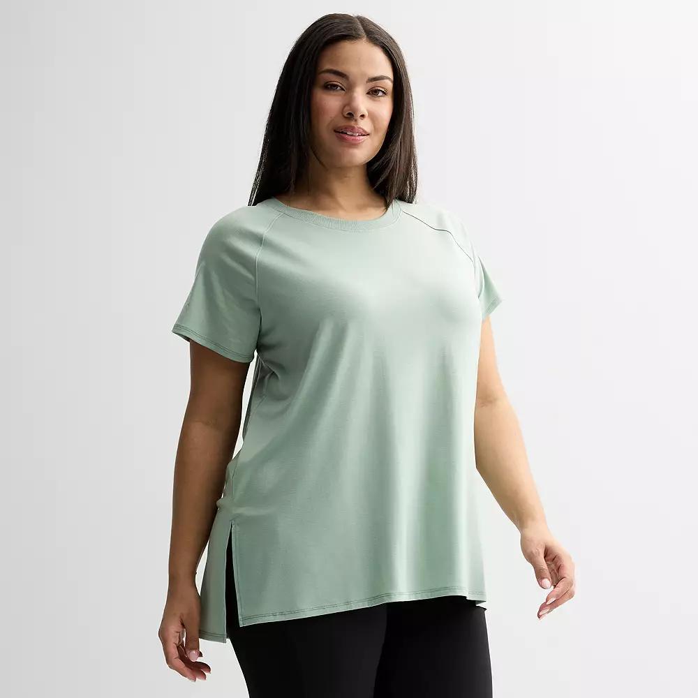 Plus Size Tek Gear® Short Sleeve Tunic Tee, Women's, Size: 3XL, Ostego Bay Product Image