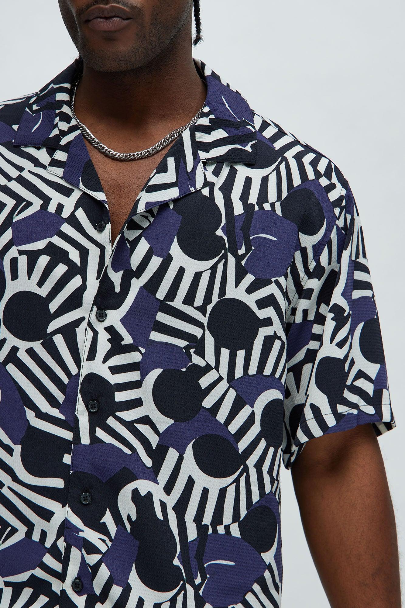 Abstract Zebra Shirt - Black/combo Product Image