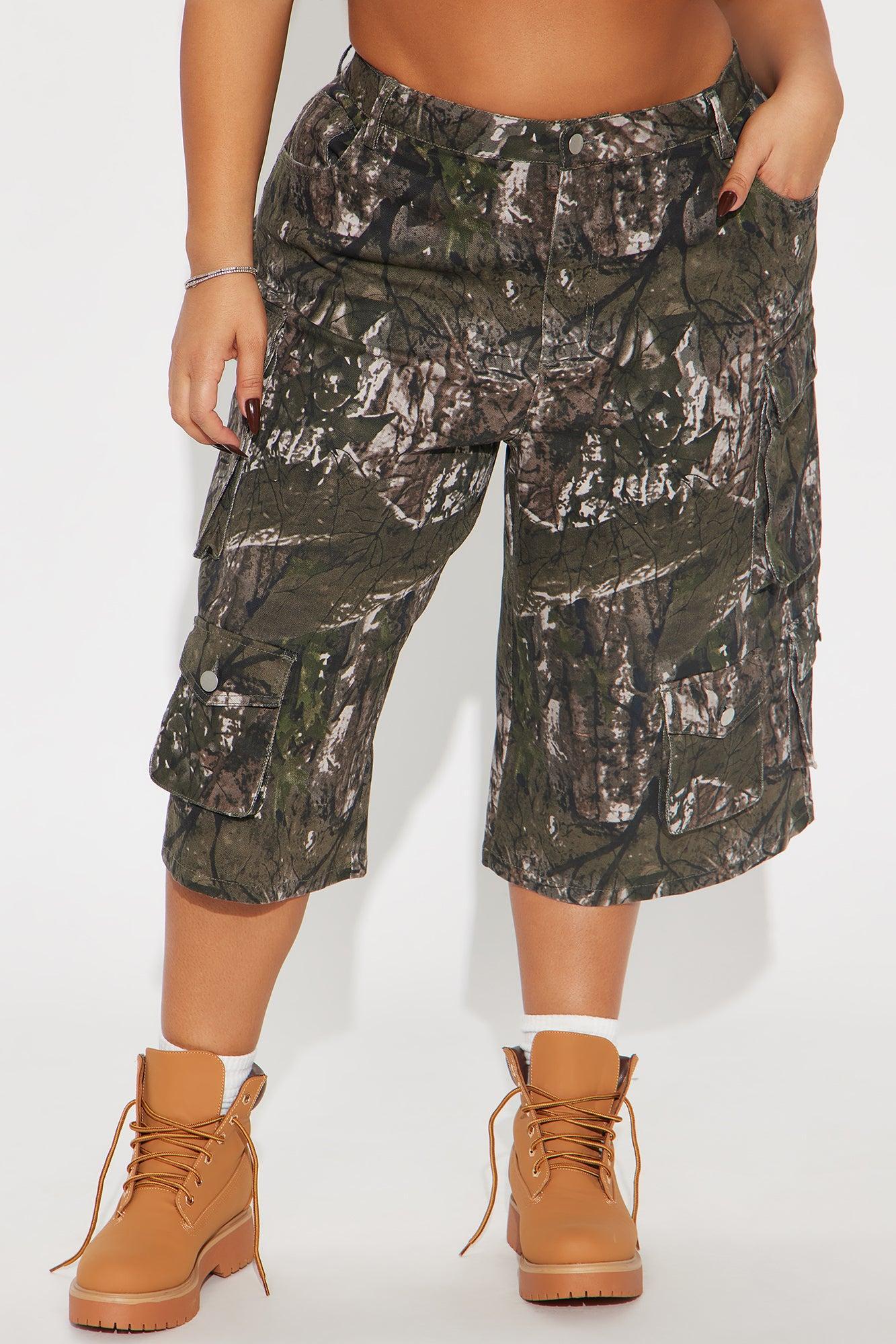 Scoping It Out Camo Stretch Denim Jorts - Camouflage Product Image