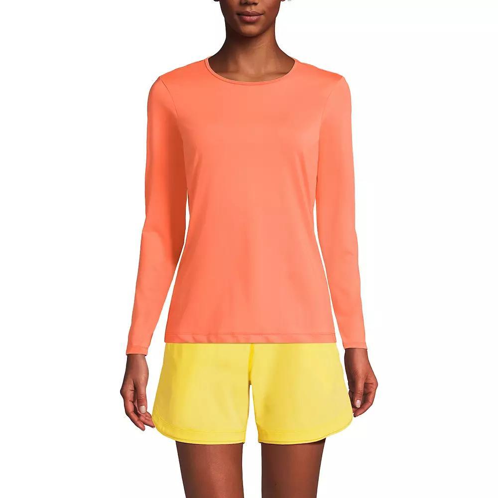 Women's Lands' End UPF 50 Long Sleeve Rash Guard,  Product Image