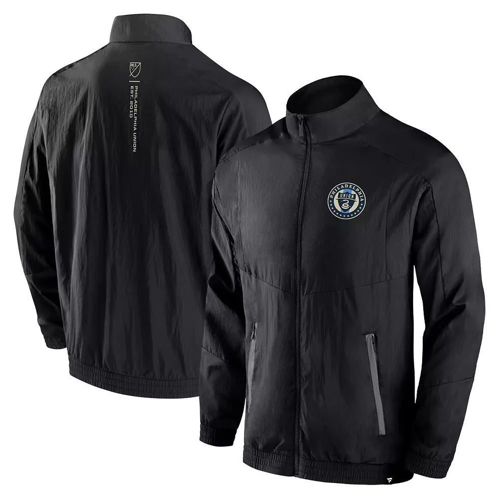 Men's Fanatics Black Philadelphia Union Header Raglan Full-Zip Jacket,  Product Image