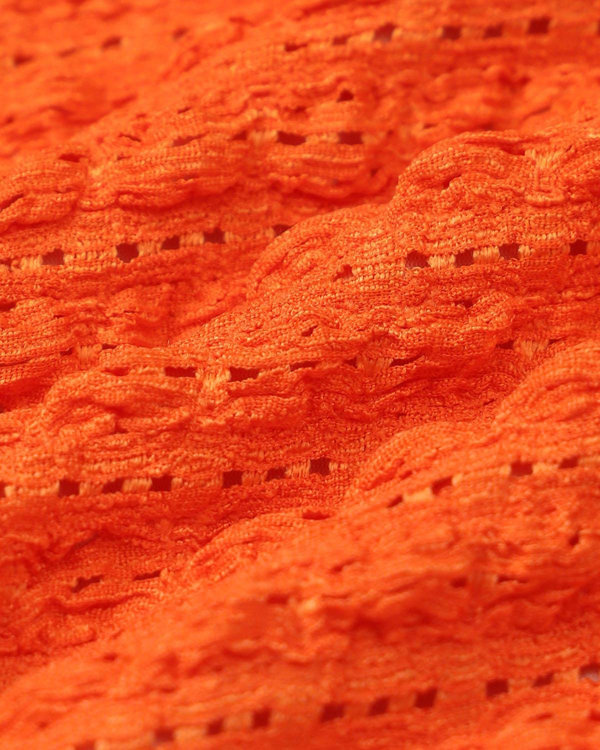 Orange Textured Drawstring Bikini Set Product Image