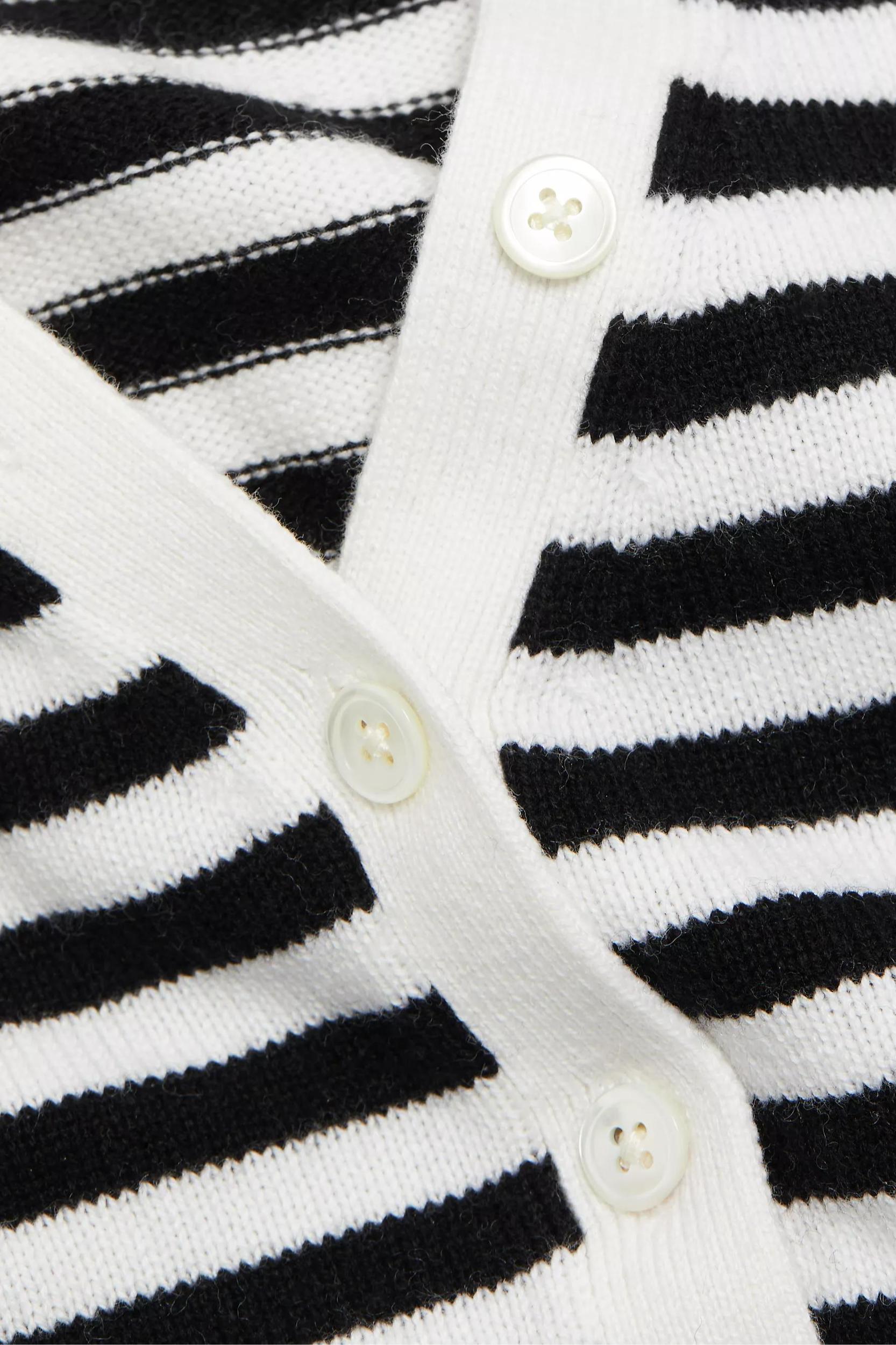 Santina Striped V-Neck Cardigan Product Image