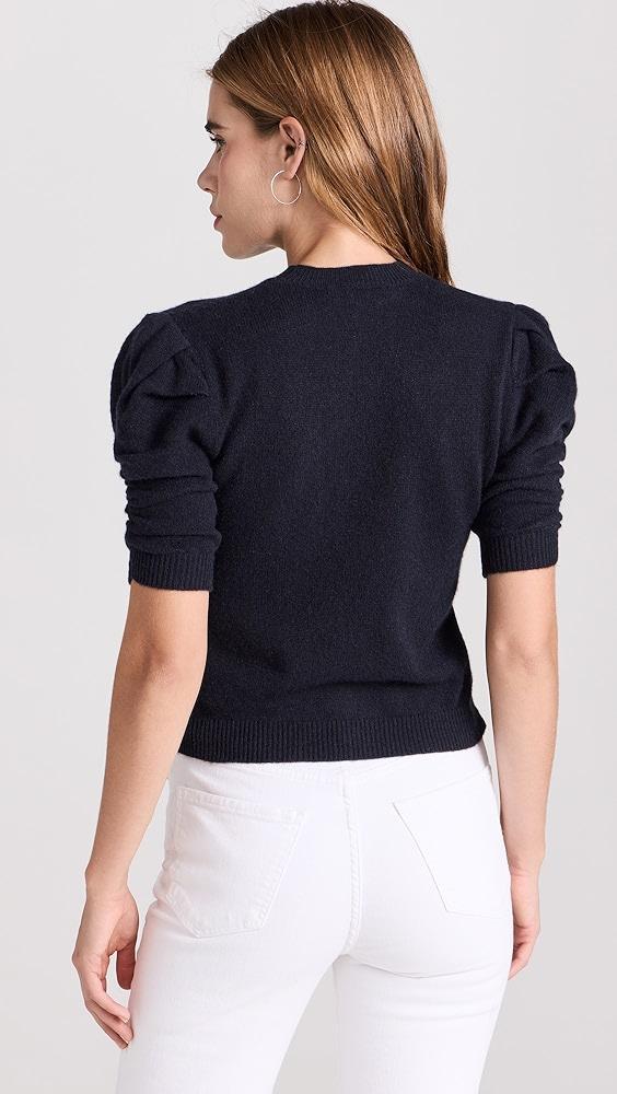 FRAME Ruched Cashmere Sleeve Sweater | Shopbop Product Image