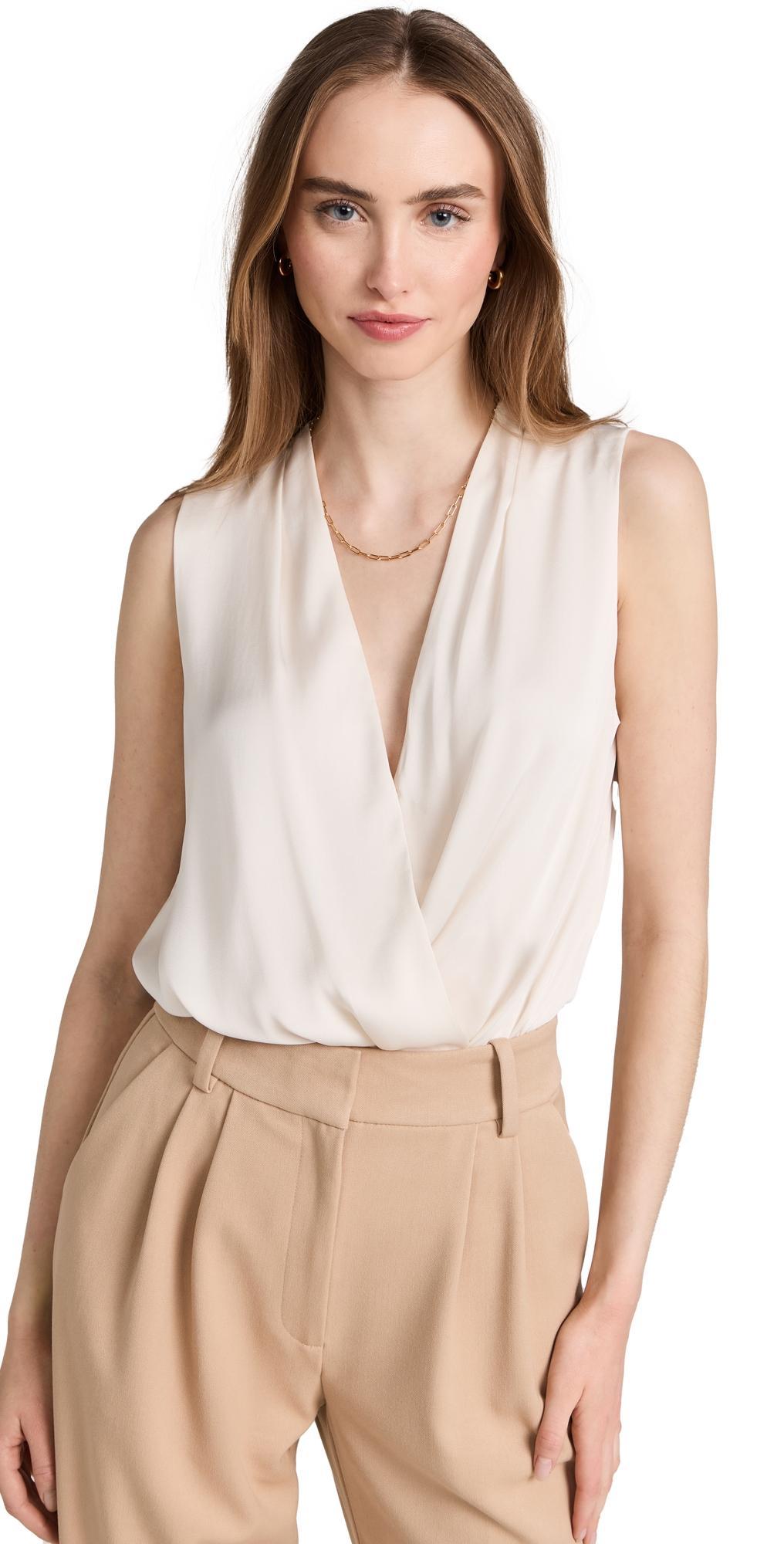 Womens Date Satin Surplice Bodysuit Product Image