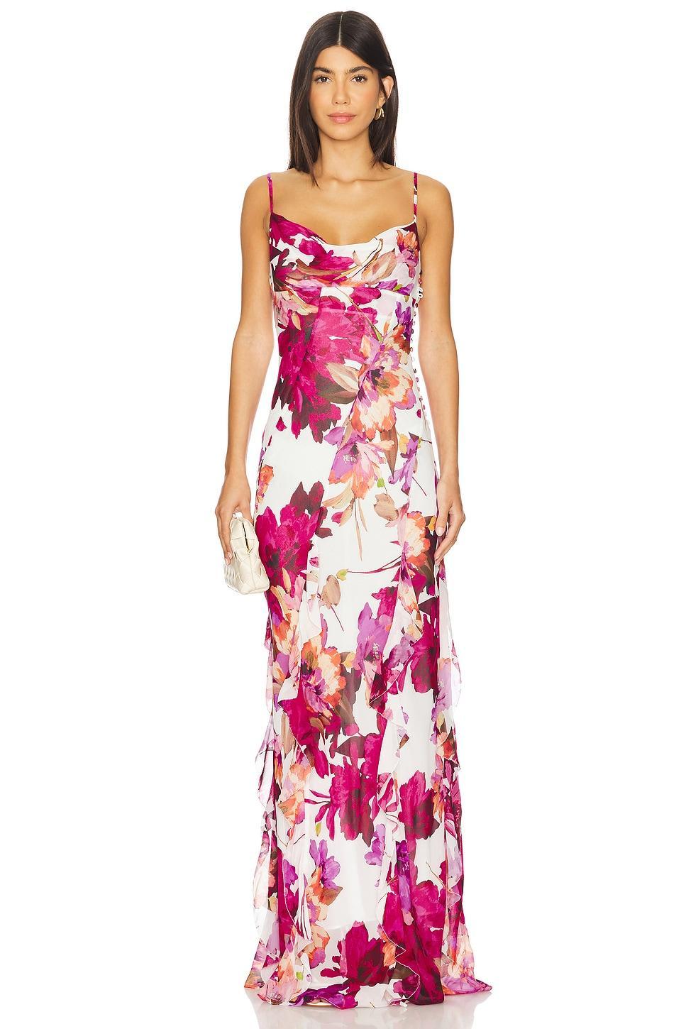 Kamila Ruffle Cowl Maxi Dress NICHOLAS Product Image