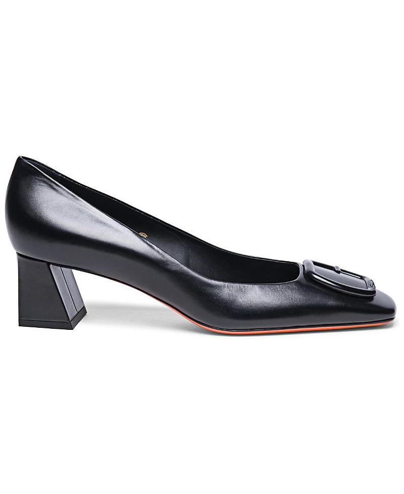 Womens Soft Square 50MM Leather Pumps Product Image
