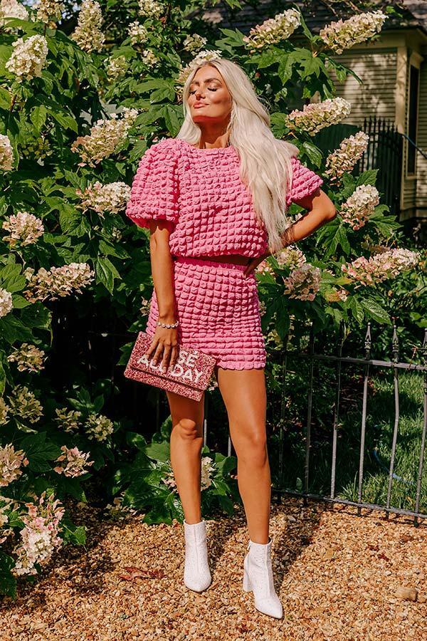 Stunning Vibes Crop Top In Pink Product Image