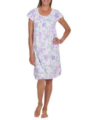 Miss Elaine Womens Floral Short-Sleeve Nightgown Product Image