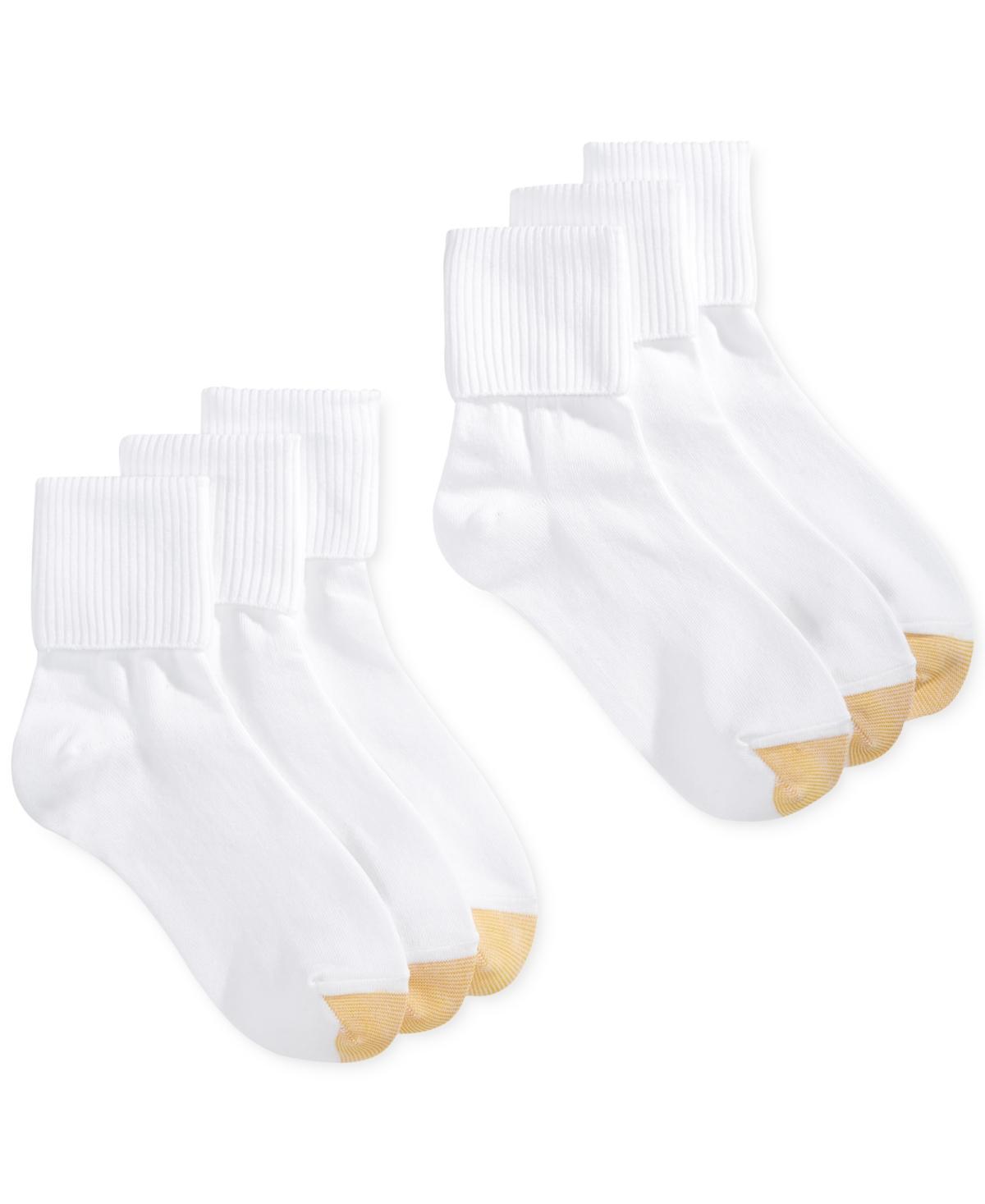 Womens GOLDTOE 6-pack Turn-Cuff Socks Product Image