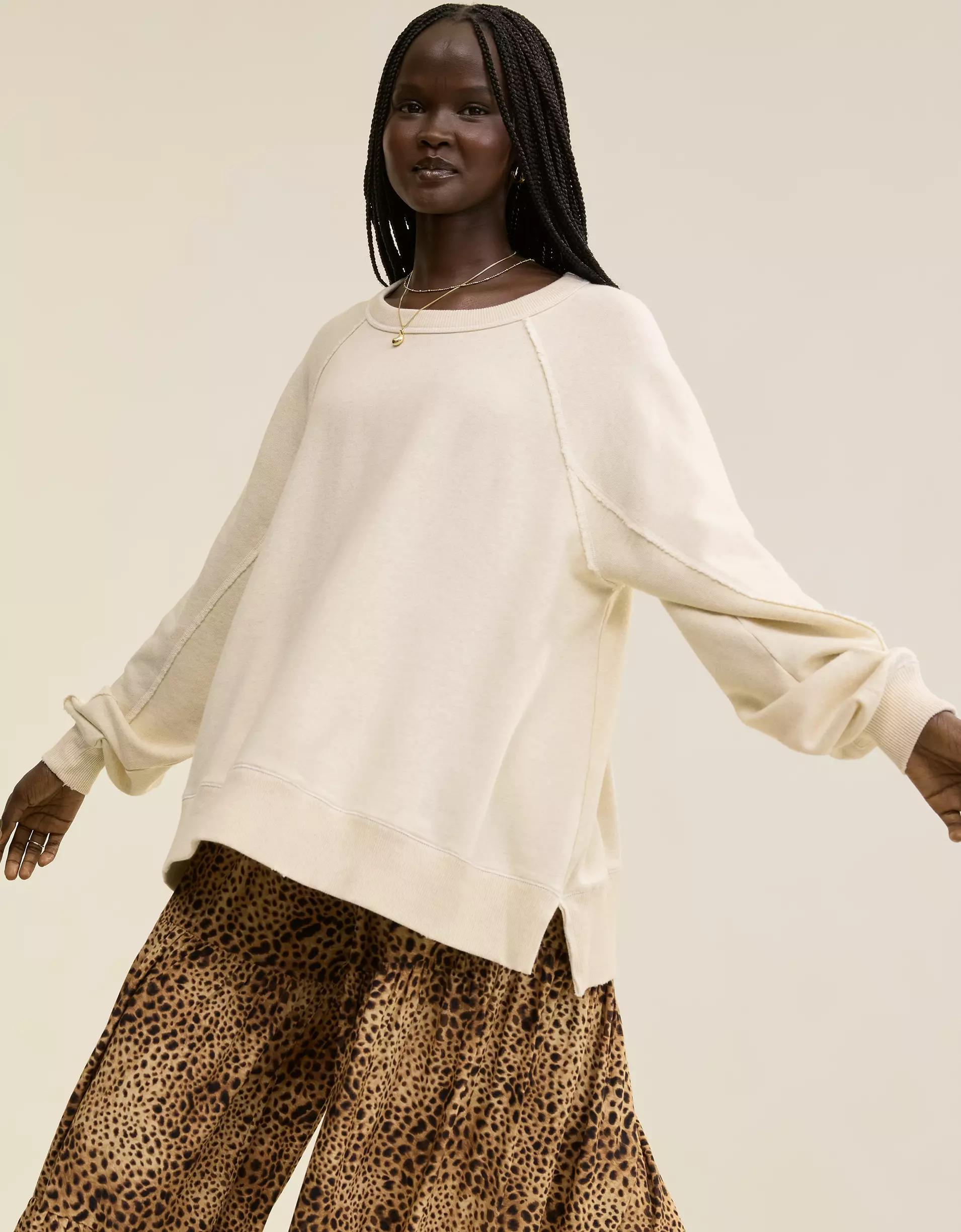 Aerie East West Crew Sweatshirt Product Image