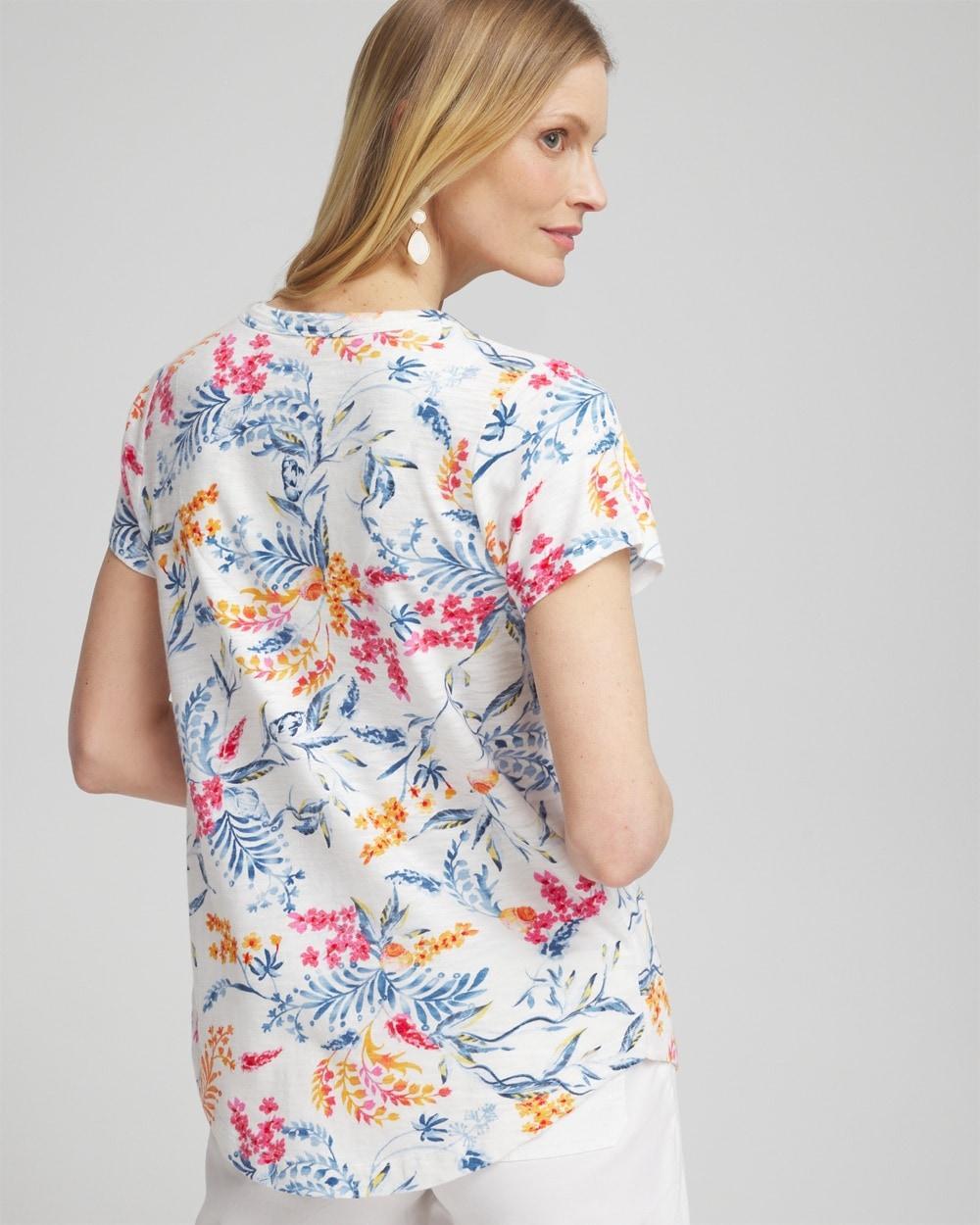 Floral Cap Sleeve Tee Product Image