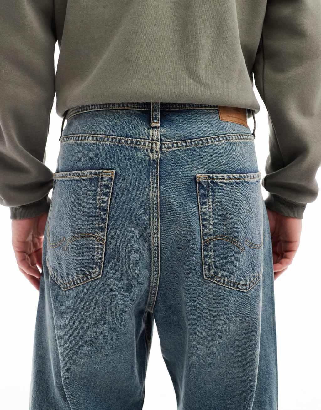 Jack & Jones ron skater jeans in vintage blue wash Product Image