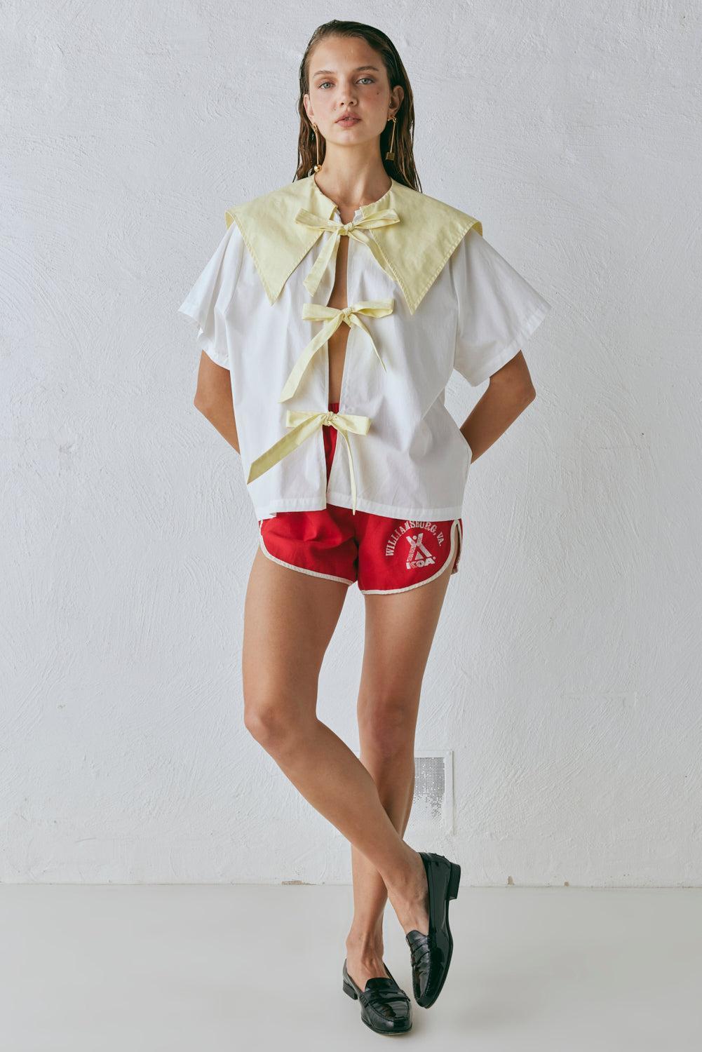 Romy Smock Top Lemon Product Image