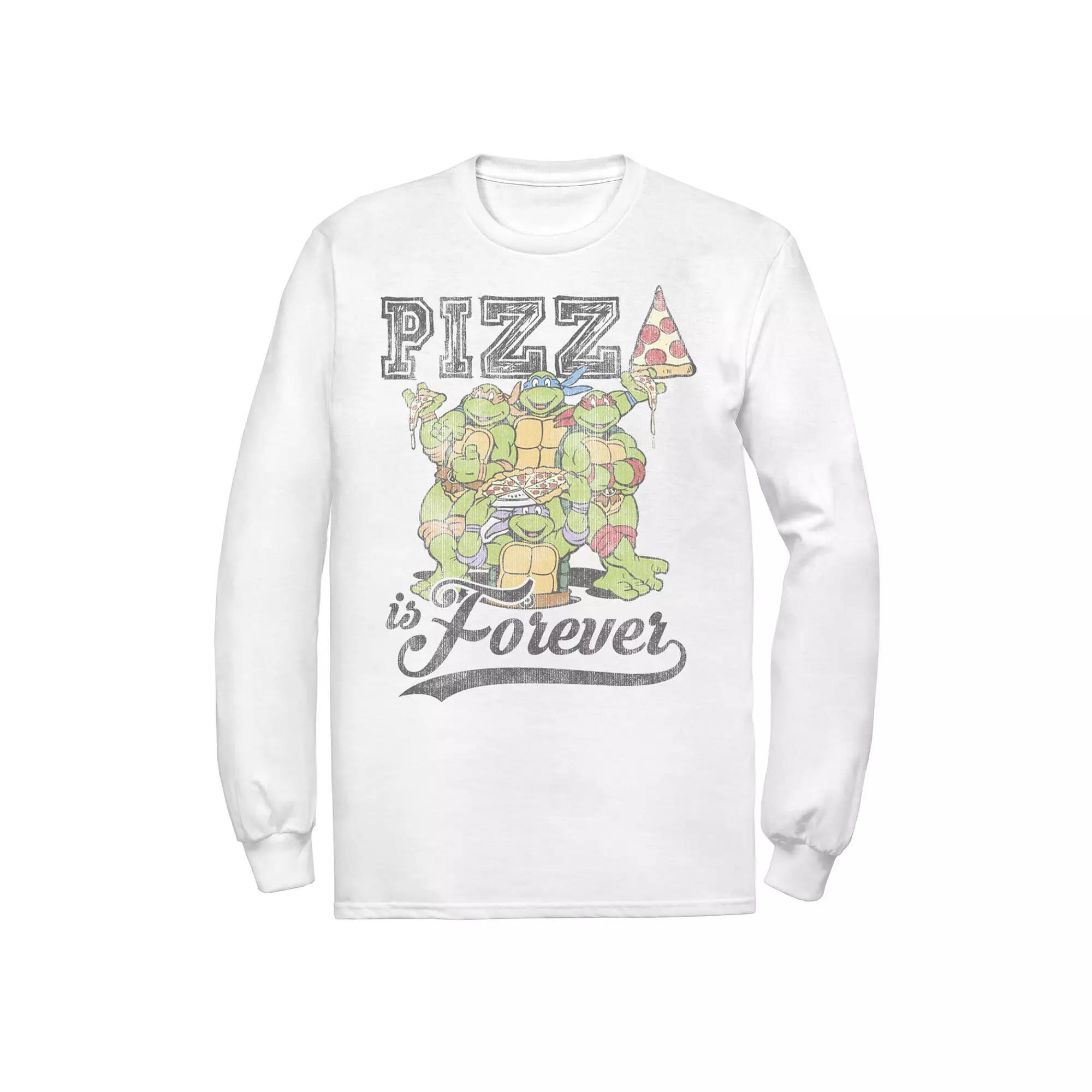 Men's Teenage Mutant Ninja Turtles Pizza is Forever Tee, Size: XL, White Product Image