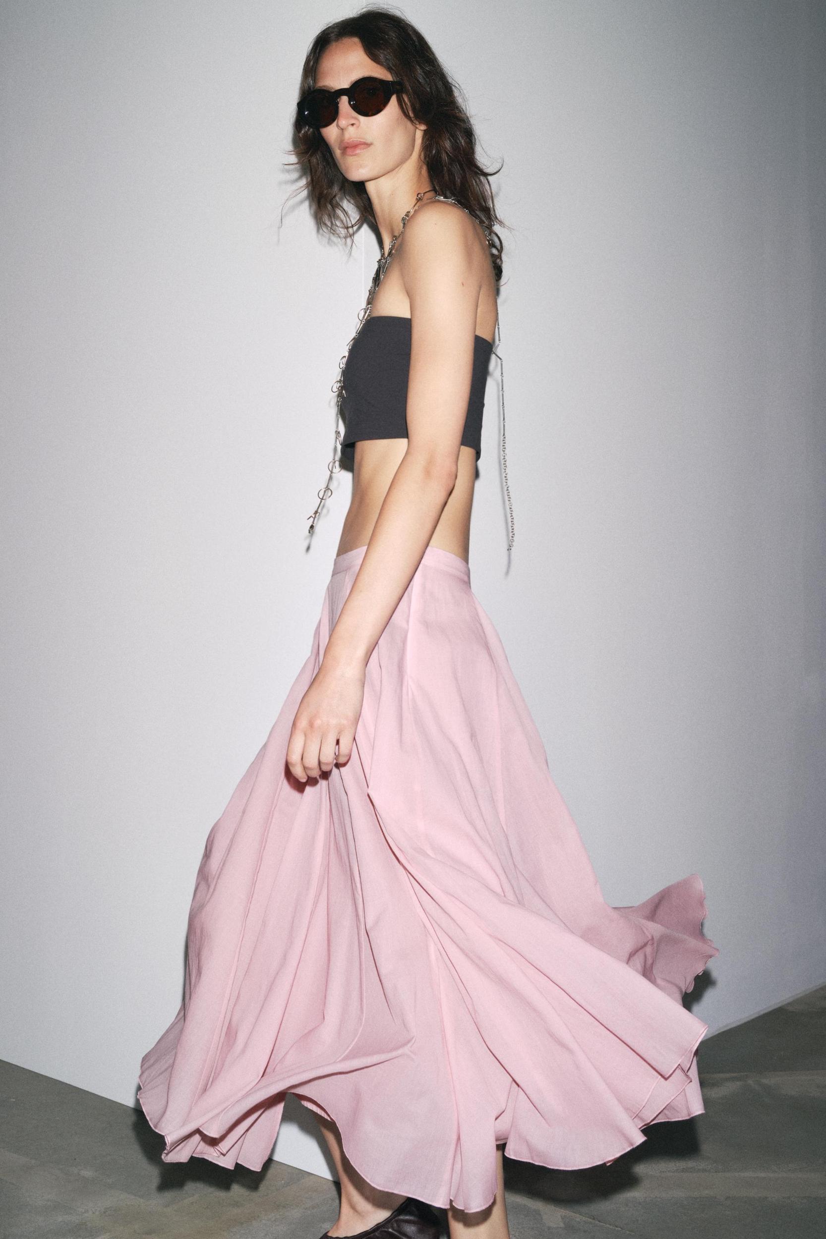 ZW COLLECTION FLared COTTON SKIRT Product Image