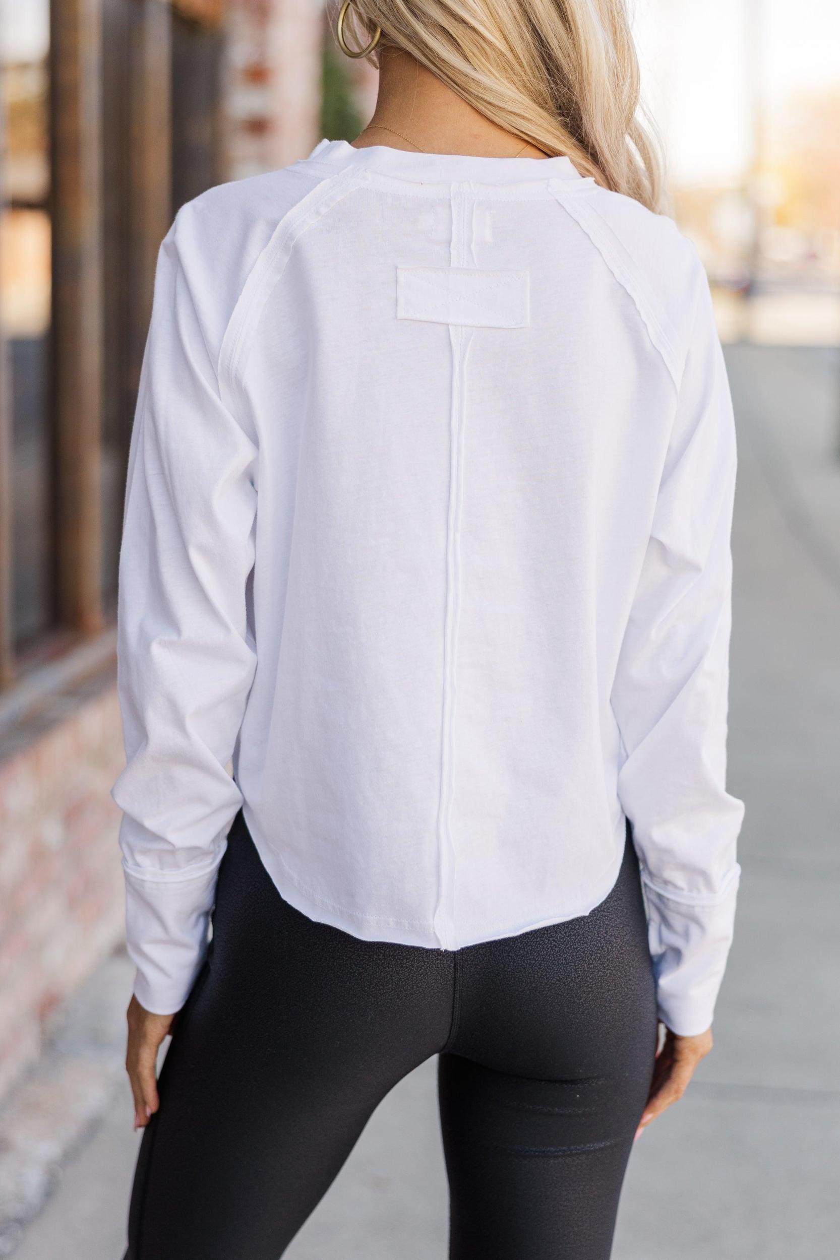 Make It Your Day White Raglan Top Female Product Image