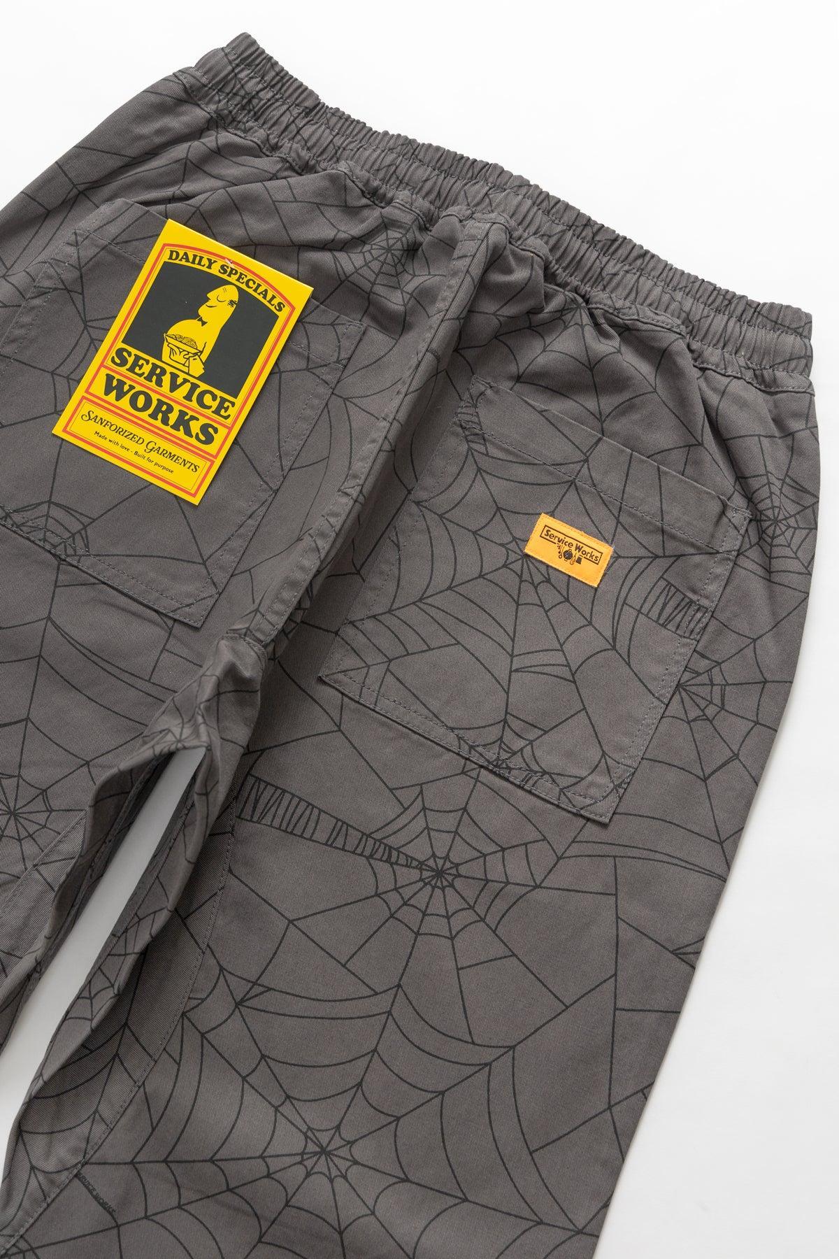 Patterned Chef Pants - Grey Web Product Image