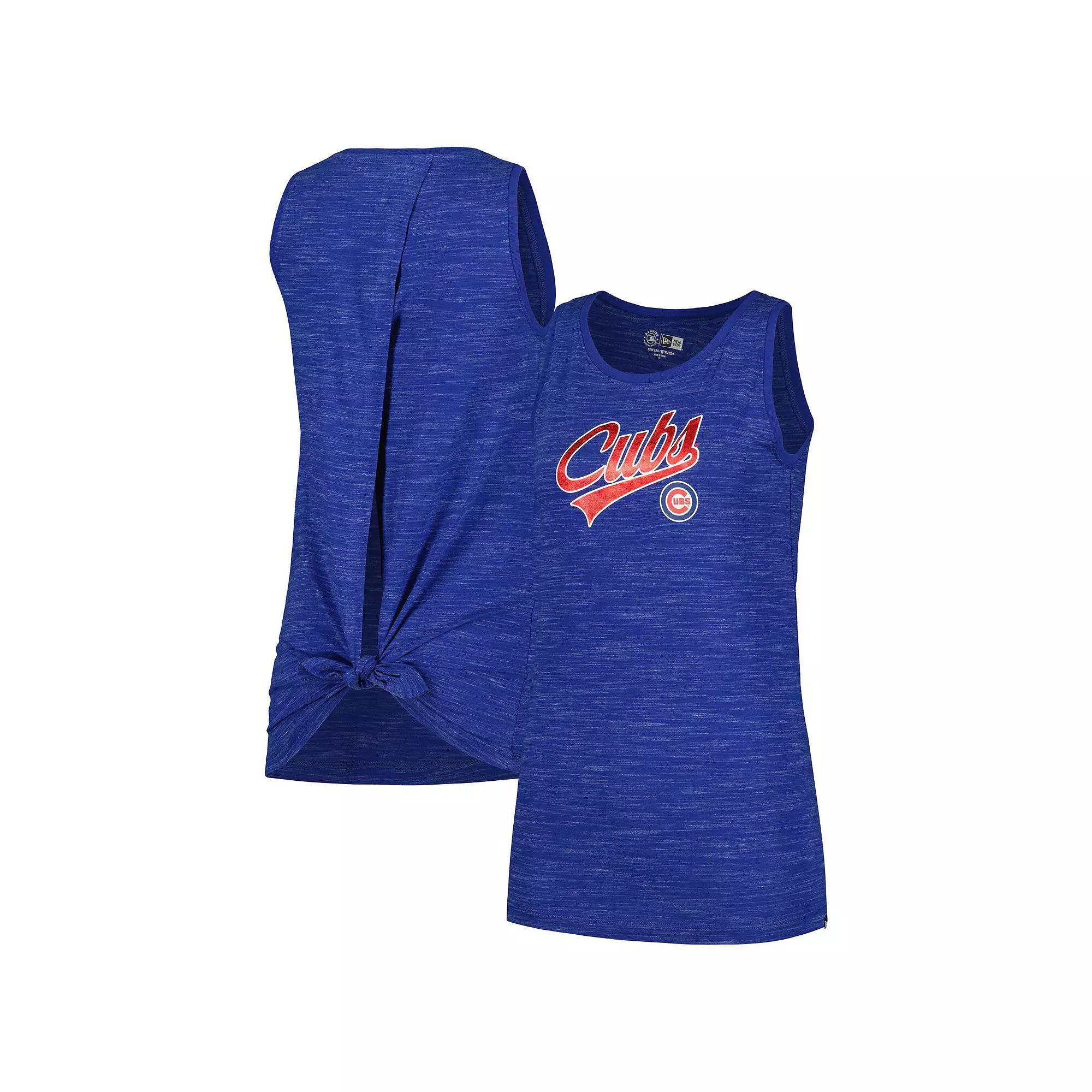 Women's New Era Royal Chicago Cubs Space-Dye Active Tank Top,  Product Image