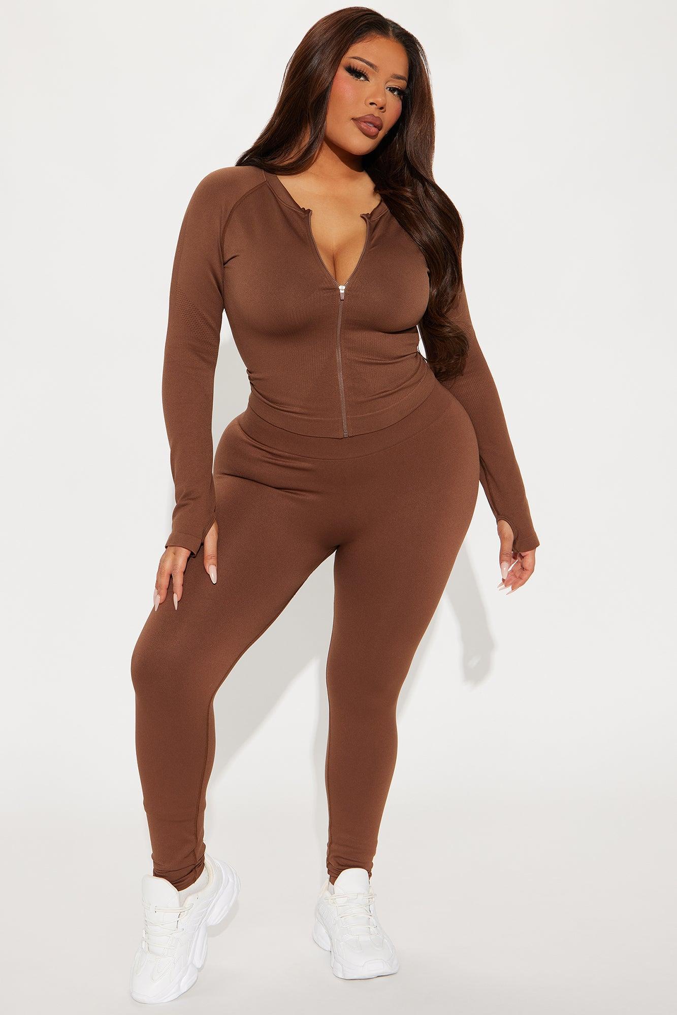 Smooth Sculpt Seamless Active Jacket - Mocha Product Image