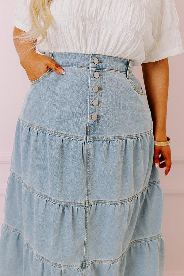 The Jacey Denim Skirt Curves Product Image