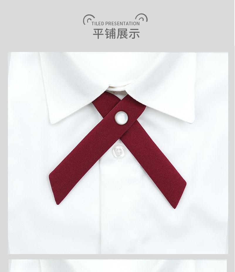 Plain Criss Cross Neck Tie / Set Product Image