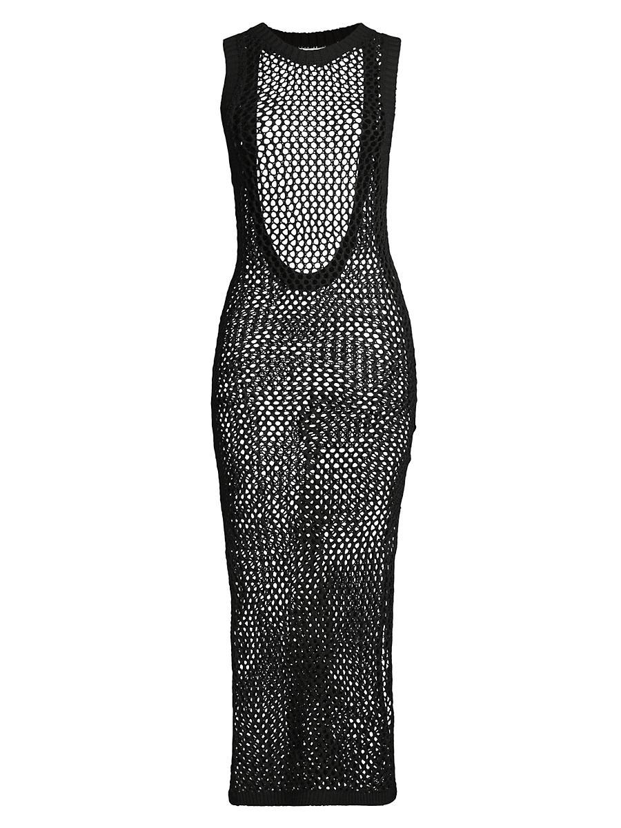 Womens Holly Net Cover-Up Midi-Dress Product Image