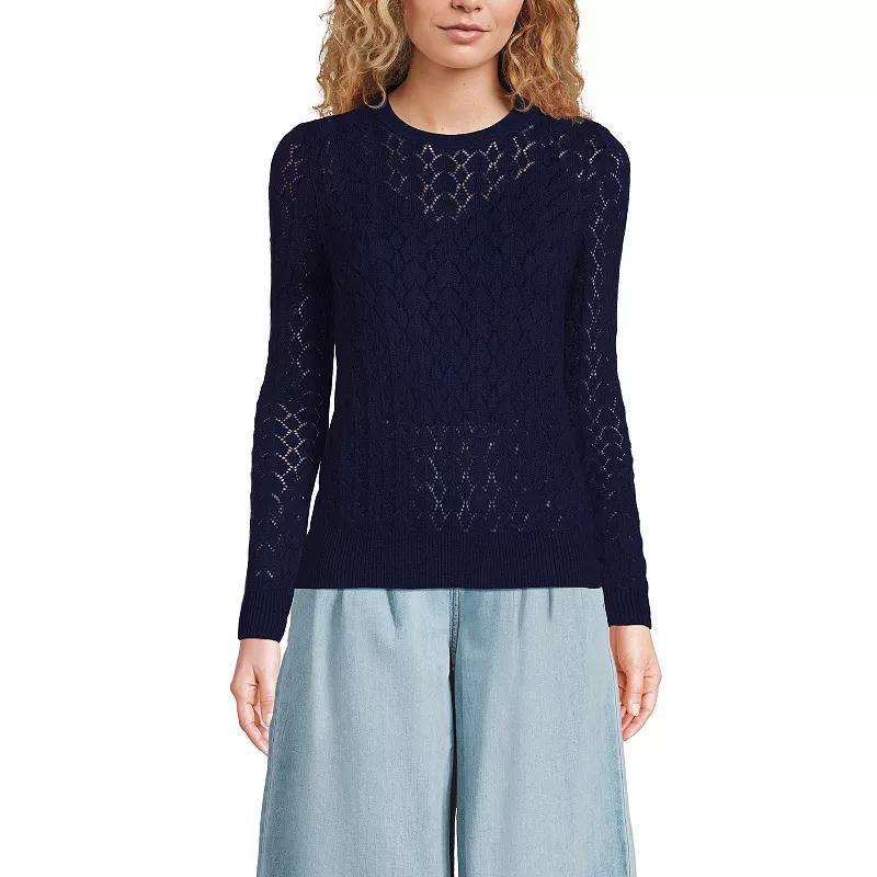 Women's Lands' End Modern Crew Sweater,  Product Image