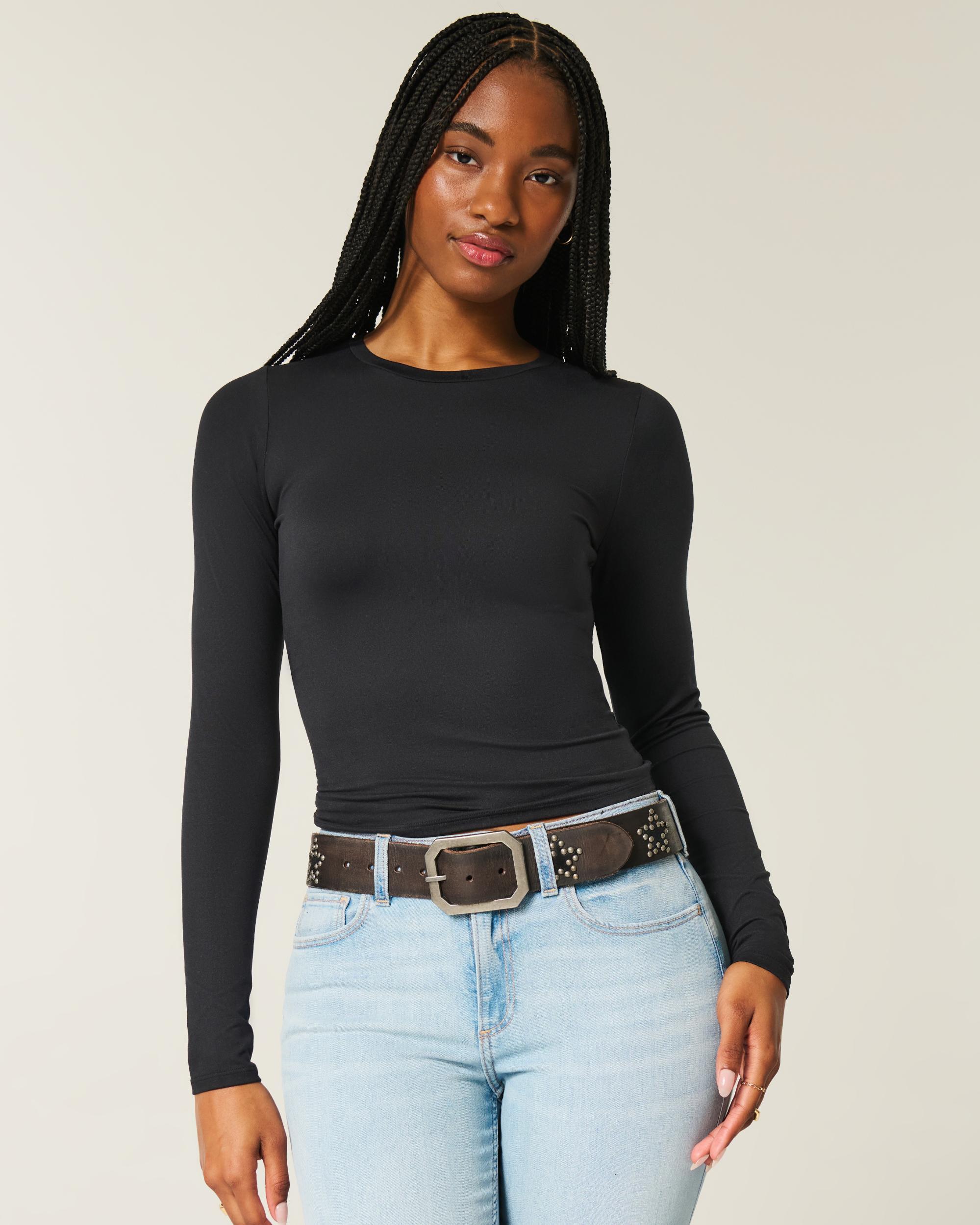 Seamless Fabric Long-Sleeve Crew Top Product Image