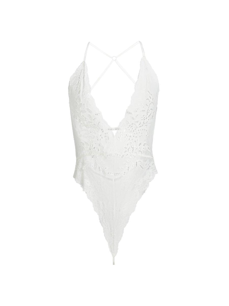 Womens Zayla Teddy Lace Bodysuit Product Image