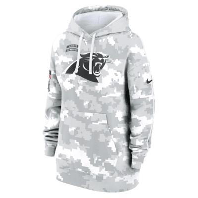 Carolina Panthers Salute to Service Primary Edge Club Nike Womens NFL Pullover Hoodie Product Image