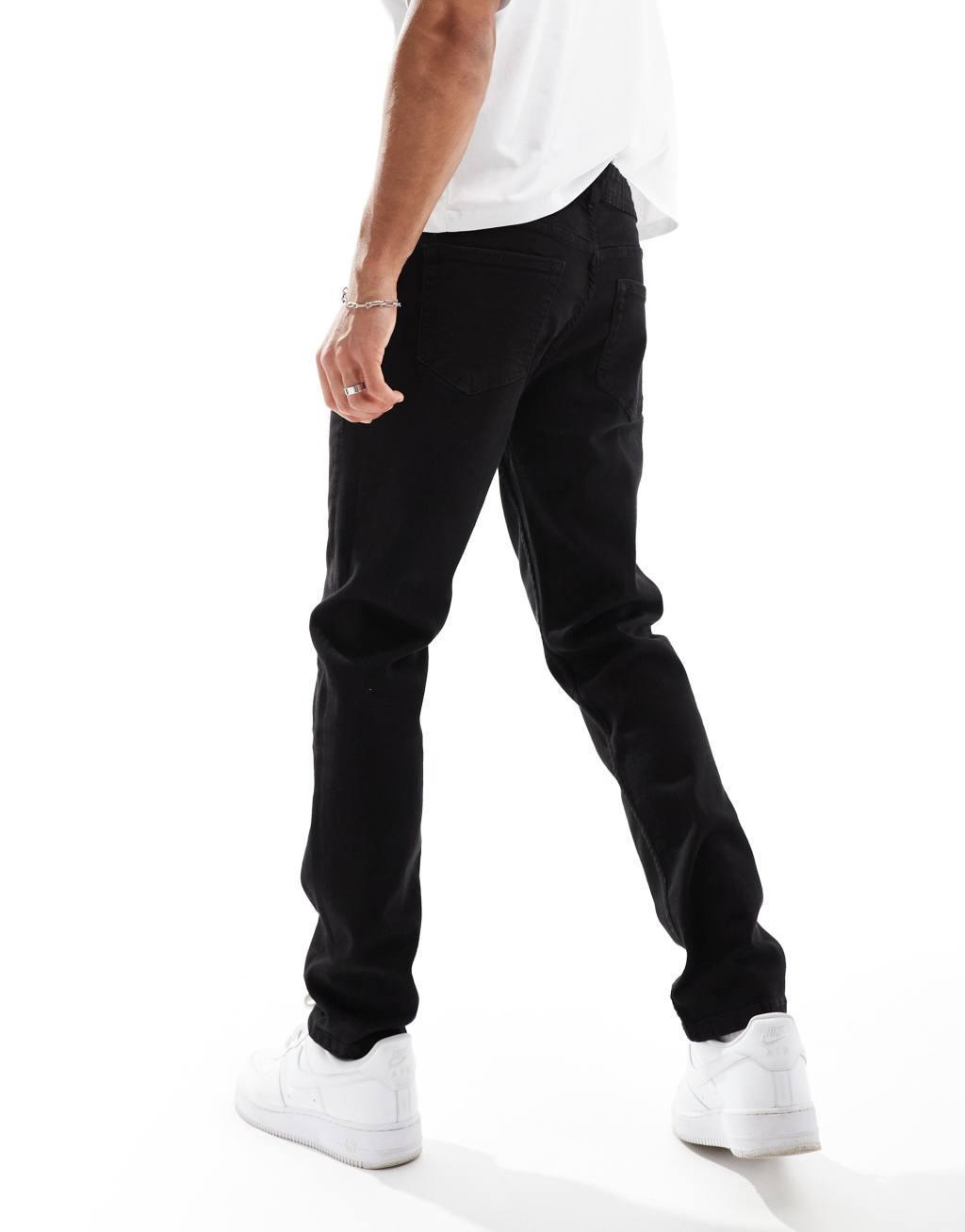 DTT stretch slim fit jeans in black Product Image