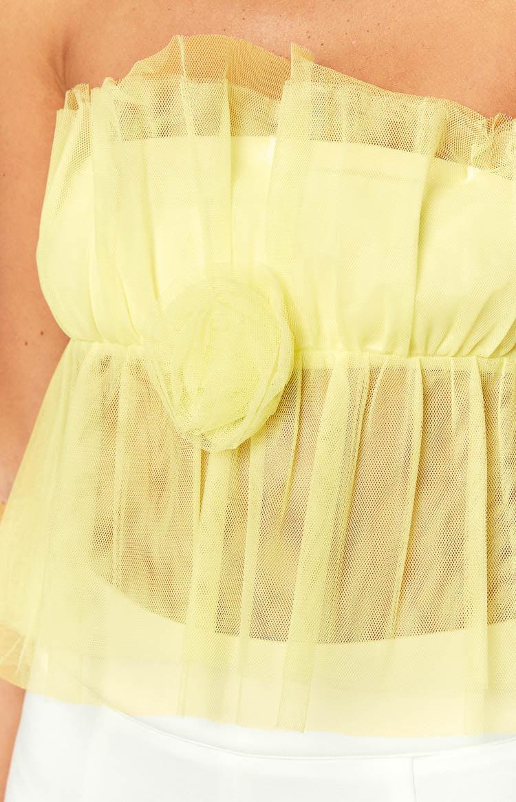 Sariah Yellow Crop Top Product Image