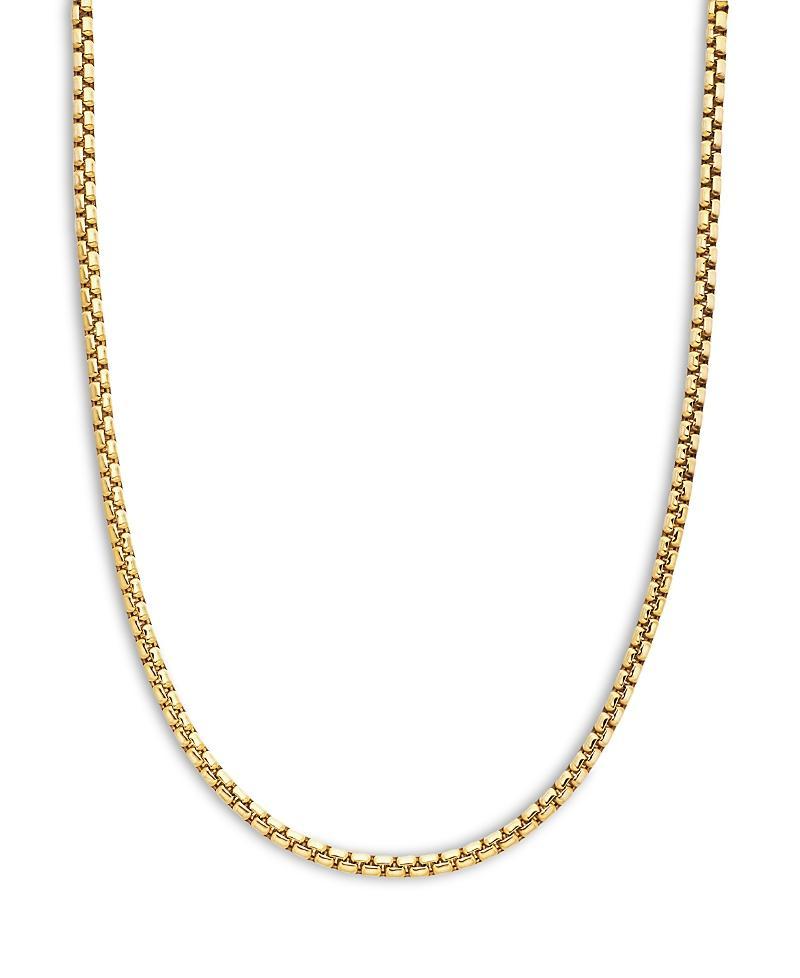 Mens Box Chain Necklace in 18K Gold, 3.6mm Product Image