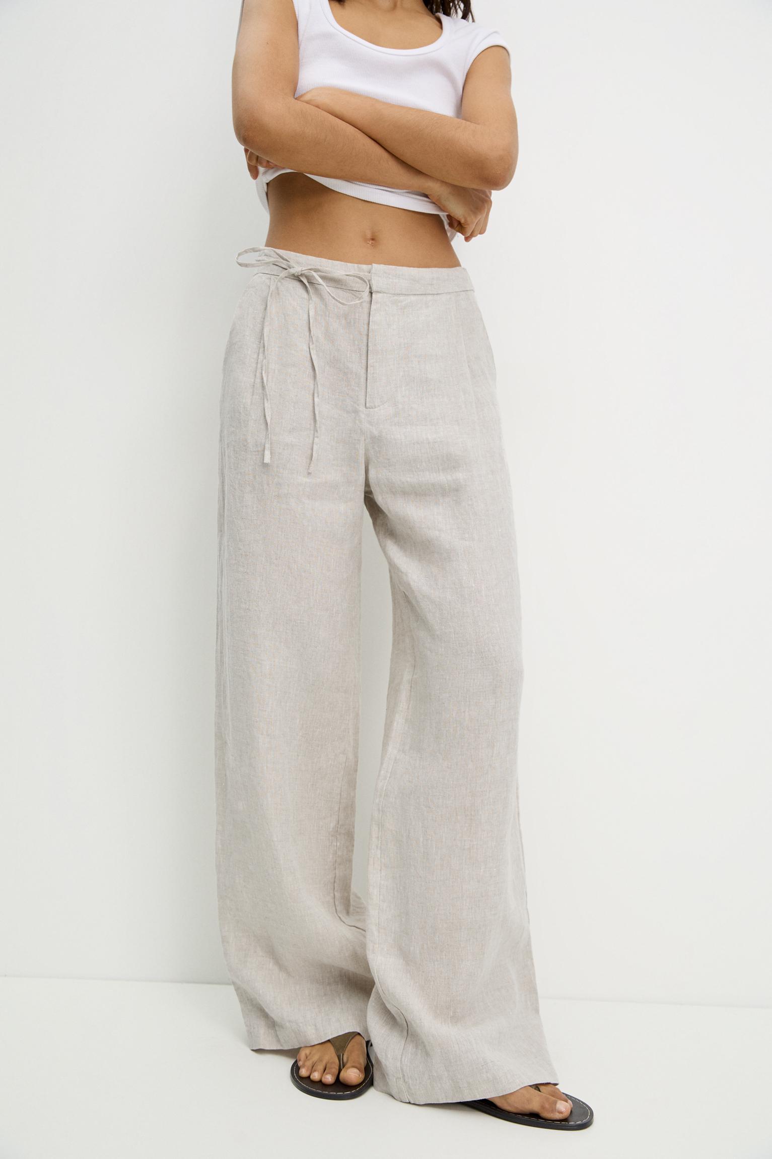 100% linen pants Product Image