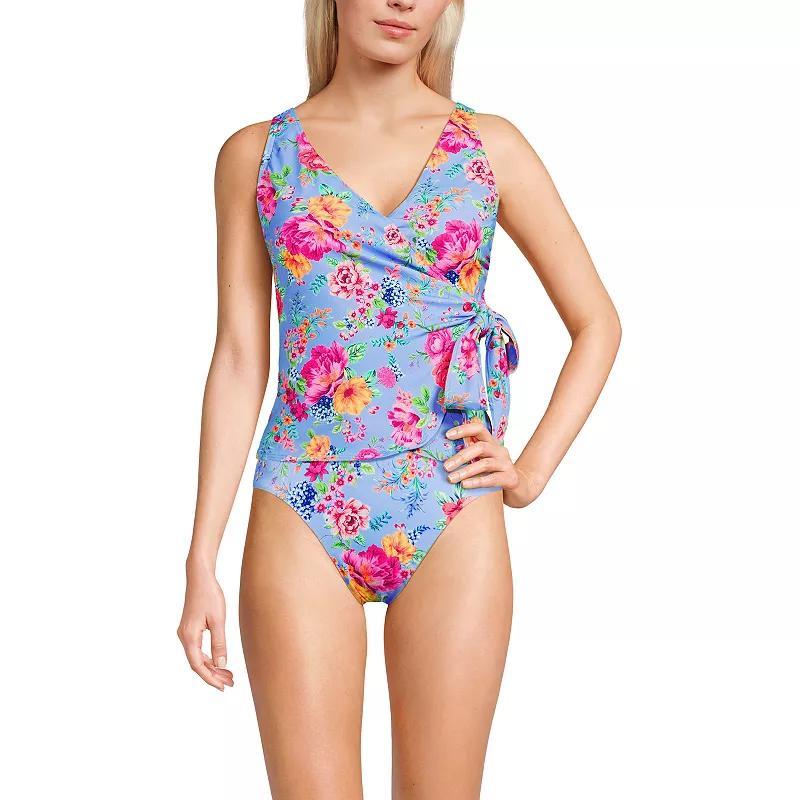 Petite Lands End Side-Tie Tankini Top, Womens Product Image