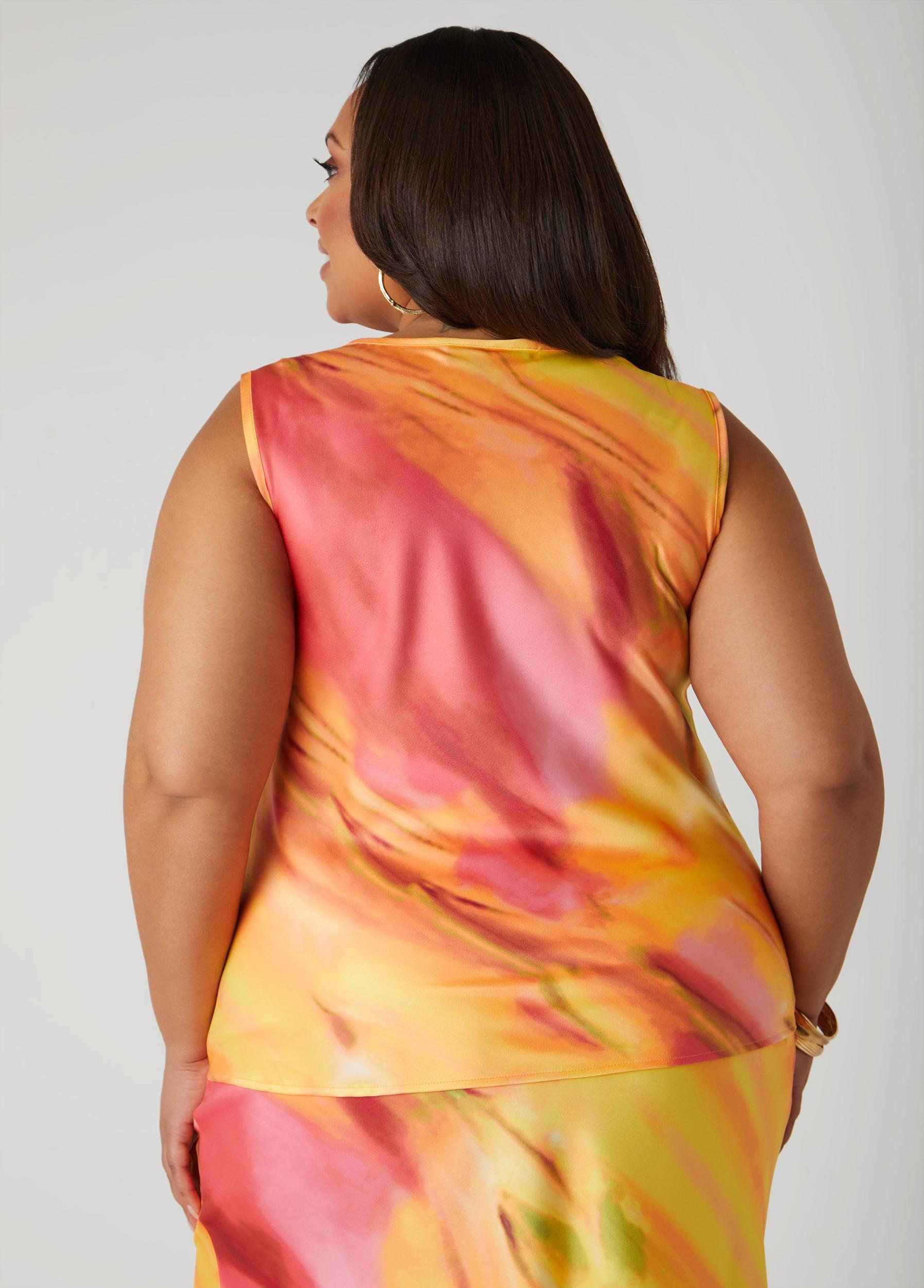 Tie Dyed Cowl Neck Tank Product Image