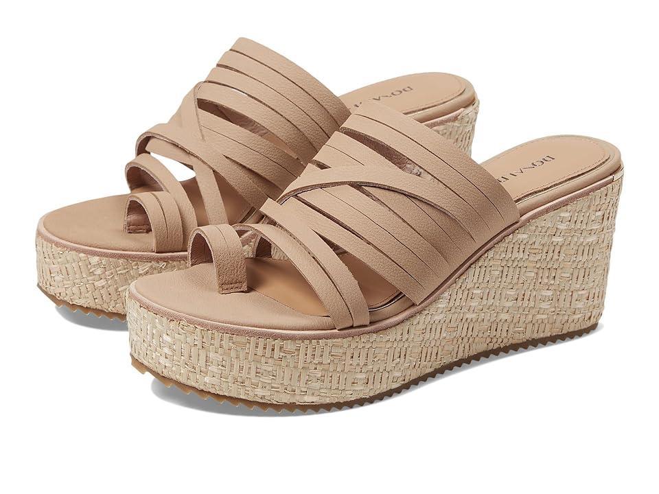 Donald Pliner Womens Leather Toe Loop Wedge Slide Sandals Product Image