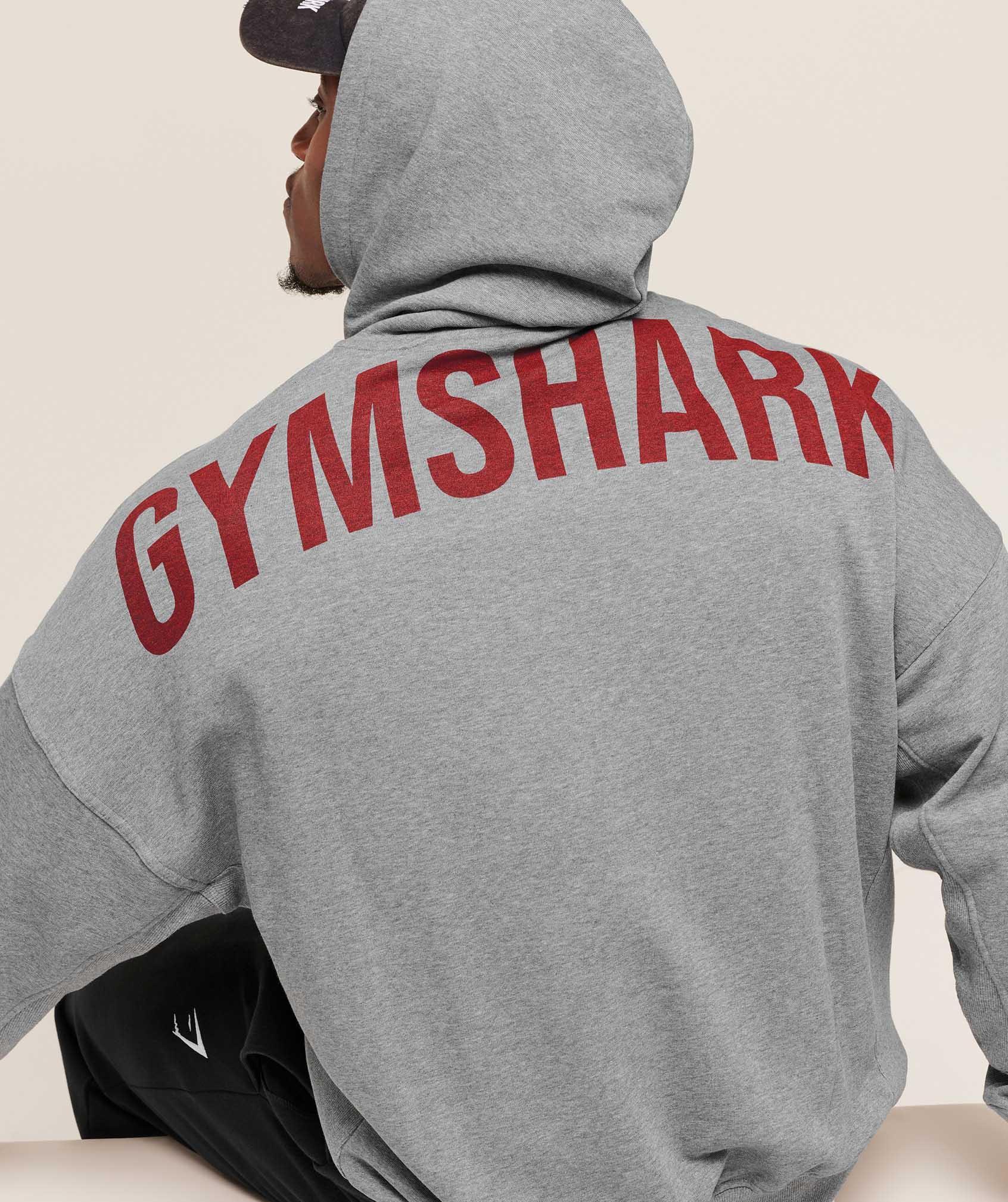 Gymshark Power Hoodie - Charcoal Core Marl Male Product Image