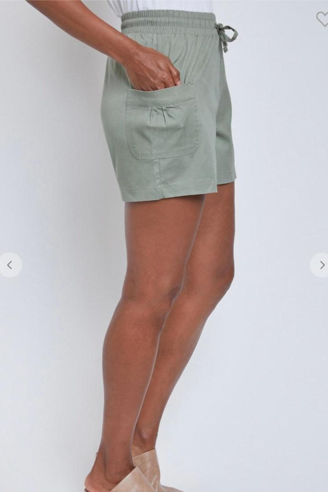 Shorts, Olive Drawstring Product Image