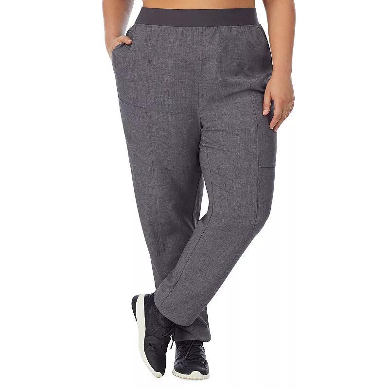 Plus Size Cuddl Duds® Scrubs 4-Pocket Slim Pants, Women's, Size: 2XL, Grey Heather Gray Product Image
