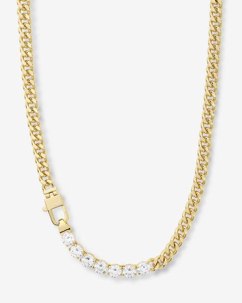 Julian Loves Diamonds Necklace 18" - Gold|White Diamondettes Product Image