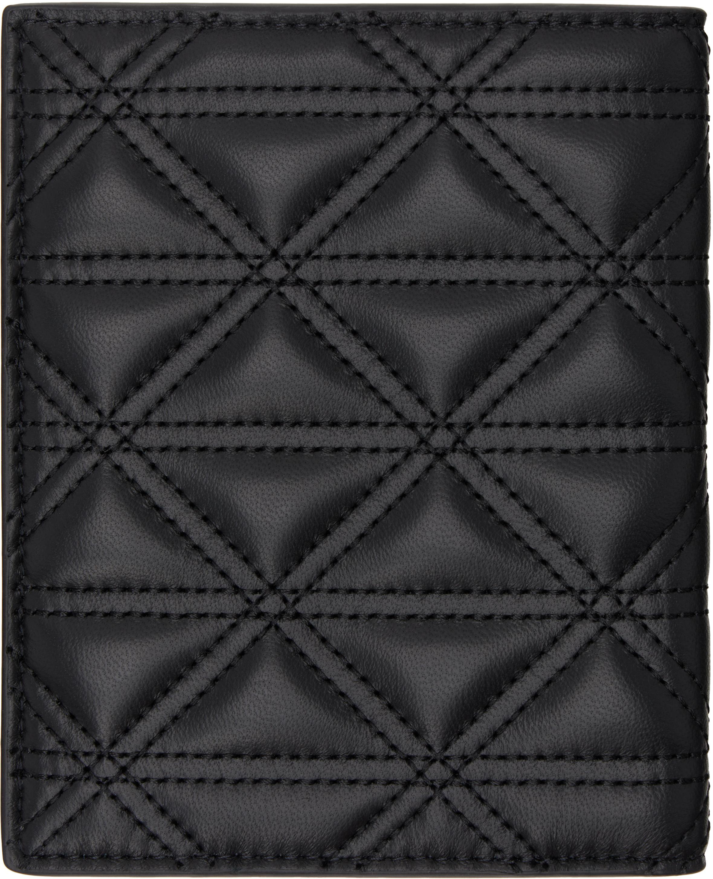 VIVIENNE WESTWOOD Black Quilted Passport Holder In Aw24-n403 Product Image