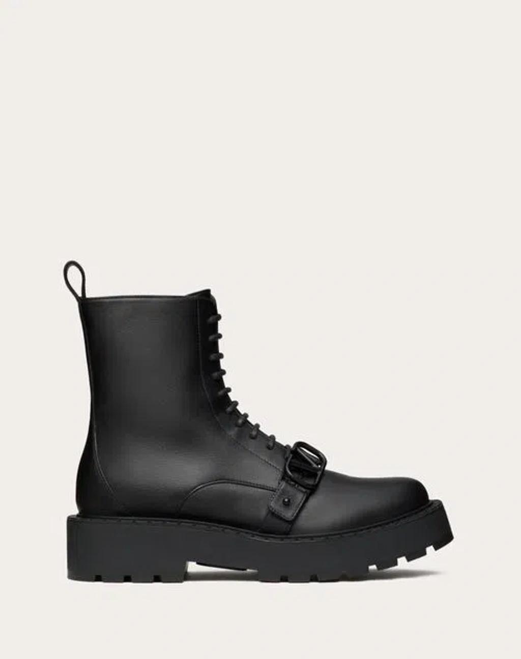 VALENTINO GARAVANI Vlogo Signature Strap Ankle Boots In Black Product Image