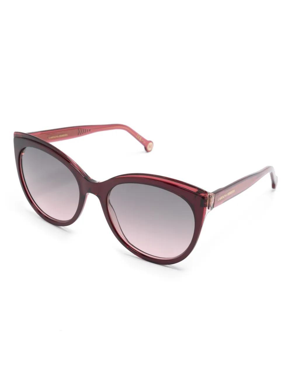 CAROLINA HERRERA Two-tone Cat-eye Frame Sunglasses In Red Product Image