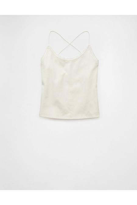 AE Strappy Go Lucky Cropped Lace Tank Top Women's Product Image