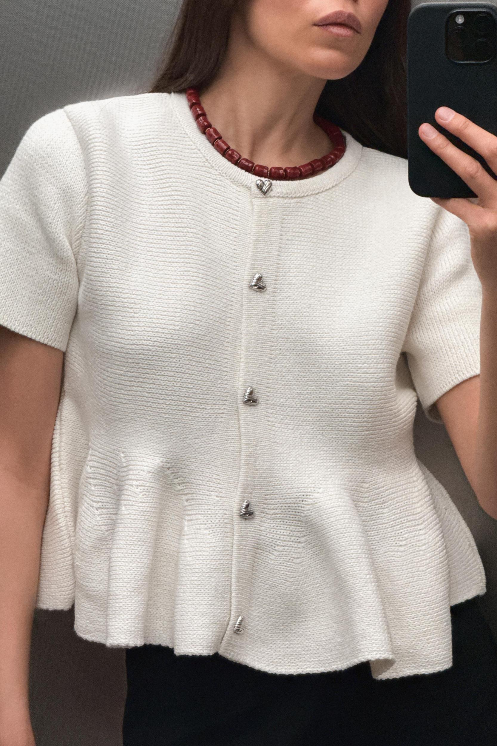 PEPLUM KNIT JACKET Product Image