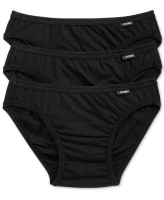 Men's Jockey® 3-pack Elance Bikini Briefs, Size: Large, Black Product Image